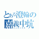 とある澄翰の嘉義中坑（インデックス）