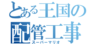 とある王国の配管工事（スーパーマリオ）