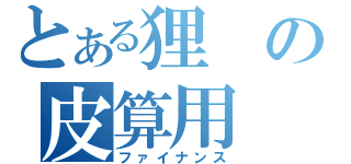 とある狸の皮算用（ファイナンス）