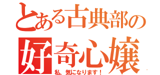 とある古典部の好奇心嬢（私、気になります！）