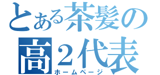 とある茶髪の高２代表（ホームページ）