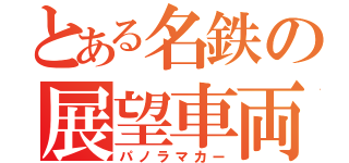 とある名鉄の展望車両（パノラマカー）