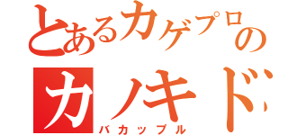 とあるカゲプロのカノキド（バカップル）