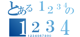 とある１２３４５の１２３４５（１２３４５６７８９０）