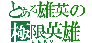 とある雄英の極限英雄（ＤＥＫＵ ）