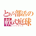 とある部活の軟式庭球（ソフトテニス）