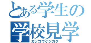 とある学生の学校見学（ガッコウケンガク）