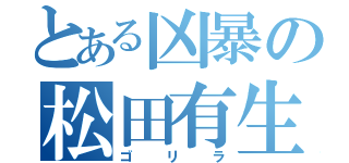 とある凶暴の松田有生（ゴリラ）