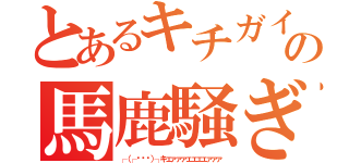 とあるキチガイの馬鹿騒ぎ（┌（┌՞ਊ՞）┐キェァァァェェェェァァァ）