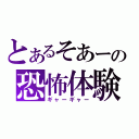 とあるそあーの恐怖体験（ギャーギャー）