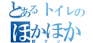 とあるトイレのほかほかウンコ（野グソ）