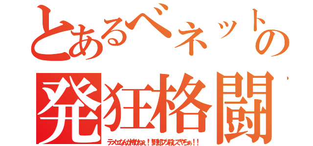 とあるべネットの発狂格闘（テメェなんか怖かねぇ！！野郎ブッ殺してやらぁ！！）