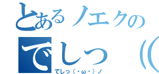 とあるノエクのでしっ（・ω・）ノ（でしっ（・ω・）ノ）