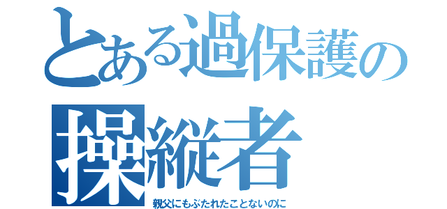 とある過保護の操縦者（親父にもぶたれたことないのに）