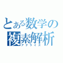 とある数学の複素解析（アナライズ）