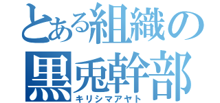 とある組織の黒兎幹部（キリシマアヤト）