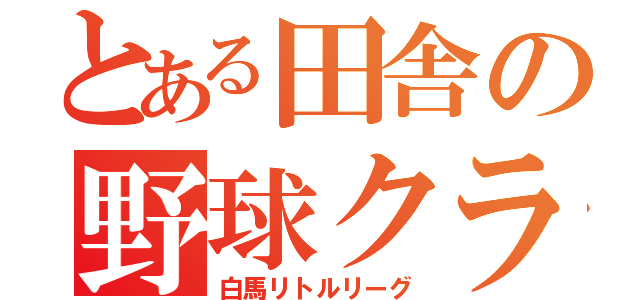 とある田舎の野球クラブ（白馬リトルリーグ）