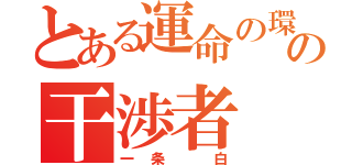 とある運命の環の干渉者（一条 白）