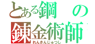 とある鋼の錬金術師（れんきんじゅつし）