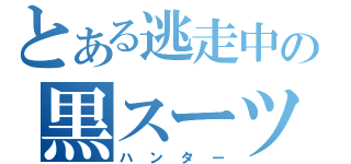 とある逃走中の黒スーツ（ハンター）