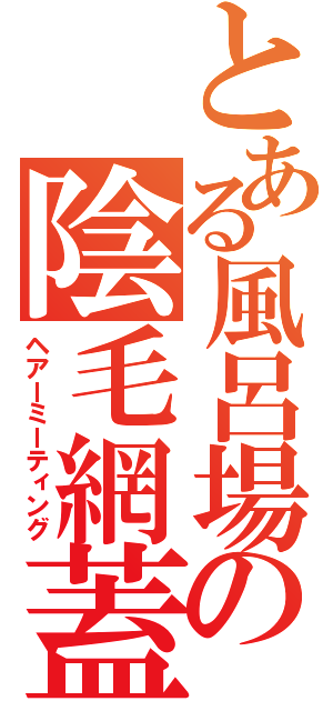 とある風呂場の陰毛網蓋（ヘアーミーティング）