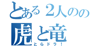 とある２人のの虎と竜（とらドラ！）