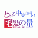 とある中等部長の毛髪の量（歴代から続く問題）