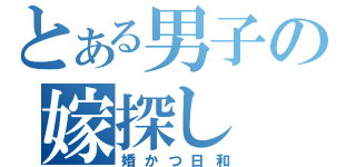 とある男子の嫁探し（婚かつ日和）