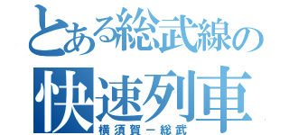 とある総武線の快速列車（横須賀－総武）