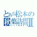 とある松本の秋葉訪問Ⅱ（メイド喫茶）