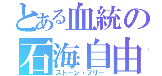 とある血統の石海自由（ストーン・フリー）