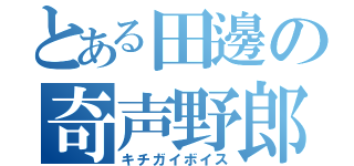 とある田邊の奇声野郎（キチガイボイス）