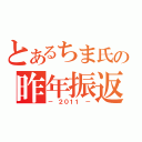 とあるちま氏の昨年振返（－ ２０１１ －）