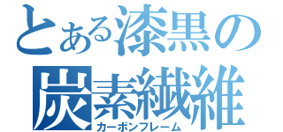 とある漆黒の炭素繊維（カーボンフレーム）