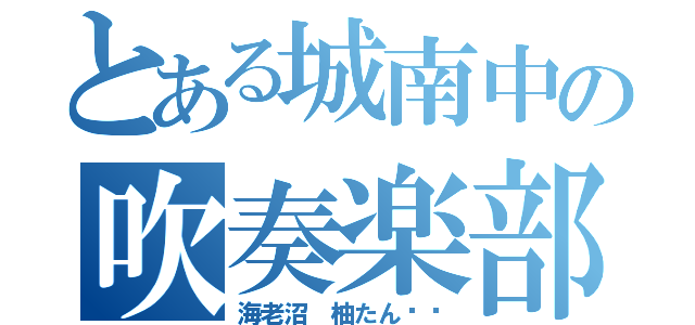 とある城南中の吹奏楽部（海老沼 柚たん❤︎）