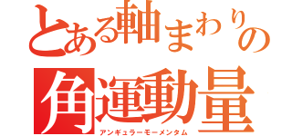 とある軸まわりの角運動量（アンギュラーモーメンタム）