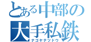 とある中部の大手私鉄（ナゴヤテツドウ）