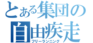 とある集団の自由疾走（フリーランニング）