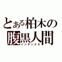 とある柏木の腹黒人間（インデックス）