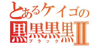 とあるケイゴの黒黒黒黒Ⅱ（ブラック）