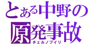 とある中野の原発事故（チェルノブイリ）