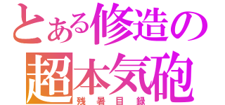 とある修造の超本気砲（残暑目録）