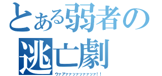 とある弱者の逃亡劇（ウァアァァッァッァァッァ！！）