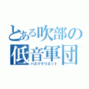 とある吹部の低音軍団（バスクラリネット）