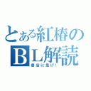 とある紅椿のＢＬ解読（書店に急げ！）