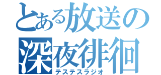 とある放送の深夜徘徊（テステスラジオ）