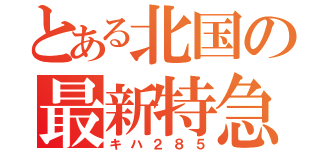 とある北国の最新特急（キハ２８５）