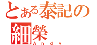 とある泰記の細榮（Ａｎｄｙ）