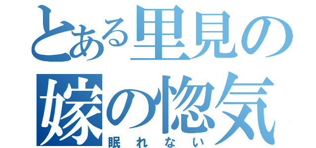 とある里見の嫁の惚気（眠れない）