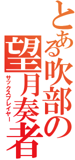 とある吹部の望月奏者Ⅱ（サックスプレイヤー）